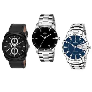 SWISSTYLE Casual Analog Black & Blue Dial Men's Watch-SS-3CMB-10