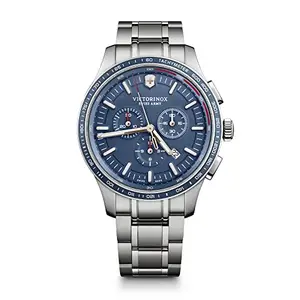 Victorinox Alliance, Chronograph, Stainless Steel Bracelet, Men's Watch, 44 mm, Blue dial, Swiss Made
