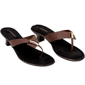 Hero Shoe Line Women's Dark Brown Casual Sandal - 6 UK