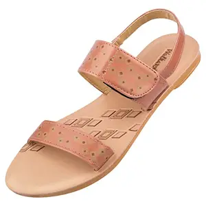 Walkaroo Ladies Peach Sandal (WL7802) 5 UK