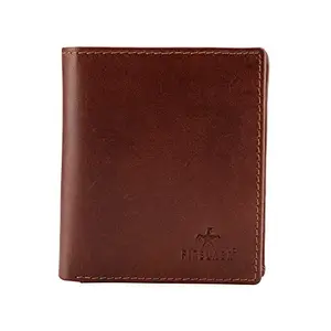 FINELAER Leather Men's Slim Bifold Wallet with Card Coin & RFID Blocking Pockets (Cinnamon Brown)