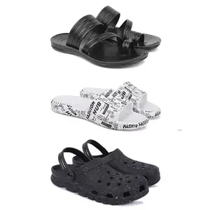 DRACKFOOT Men's Sandals | Lightweight Wear| Stylish & Easy to Wear For Men'S GR-SAN-(COMBO-3)-3152-3104-3058-8