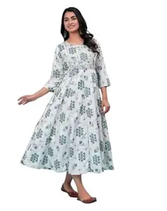 Women's Tiered Midi Dress, Floral Print, Short Sleeves, Cotton Blend