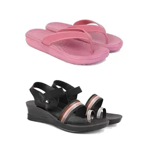 Women's Comfortable Sandal,Casual Lightweight Sandal for Everyday Wear | (COMBO-2)-1980-1960-7-EURO-38
