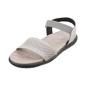 Mochi Women's Grey Flat Sandal EU/36, UK/3 (33-3156)