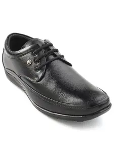 Liberty Healers HA1 12 Formal Lacing Derby Shoes for Men with Rubber Sole| Suitable for Wedding Office Wear | Durable Lightweight and Cushioned Footbed | Shock Absorption (Black 41 EU)