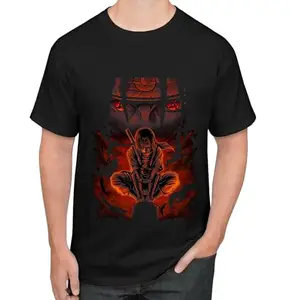 Bluestone Clan Killer Itachi Cotton Oversized Tshirt for Men & Women's (M, Black)