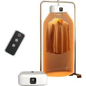 ARKZO Electric Cloth Warmer, Portable Cloth Warming Machine for Home and Travel, Mini Laundry Warmer with Hanger and Heater, Automatic Warming Rack for Baby Clothing, Towels, and Dresses