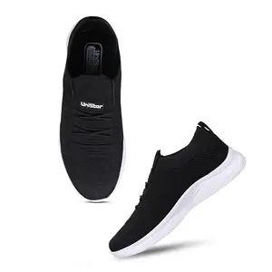 Unistar Men's Sport Shoes for Running, Walking, Jogging & Gym Tranning | Lightweight Comfortable Memory Foam Insole (Black)