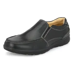Hahan International Black Leather Formal Laceless Shoes for Men - 9 UK