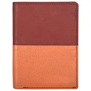 LMN Genuine Maroon Color Leather Note Case for Women 57190 (4 Credit Card Slots)