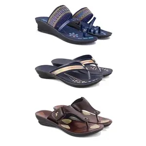 Women's Sandals | Lightweight Wear| Stylish & Easy to Wear For Women'S PCV-SAN-(3-COMBO)-1953-1957-1963-5