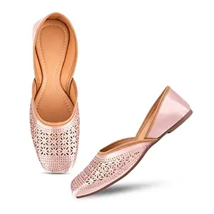 JM LOOKS Ethnic Women's Soft with Double Padded Cushion Embroidered Ethnic Jutti