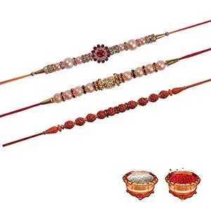Manonita Rakhi Gift for Brother, bhaiya bhabhi, Gift Set (Rakshabandhan Mug, Roli,Chawal) BB-BC-BS