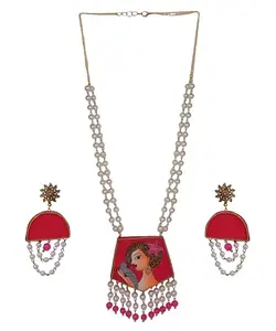 KHOJ.CITY Jewellery Roop Bohemian Multi Color Handmade & Hand Painted Necklaces for Girls & Women (KHJ-AMZ-NP-010)