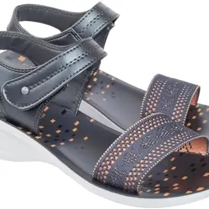WALKAROO BLUE TYGA BT2708 Womens Fashion Sandals for Casual Wear & Regular Use - Grey
