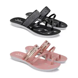 BERSACHE Soft Classic Casual with Regular wear Slippers for Woman | combo-1946-1944 | Size-8 Multicolor