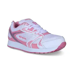Nivia Impression Jogger Shoes/for Ladies & Kids/Running Shoe/Jogger Shoe/White/Pink (Size - UK06)