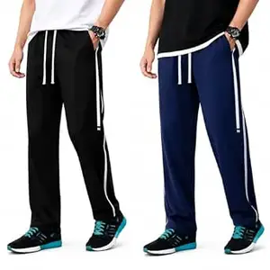 Mack Jonney Men’s Polyester Track Pants Pack of 2 | Regular Fit Sports & Casual Lower | Comfortable Activewear-4