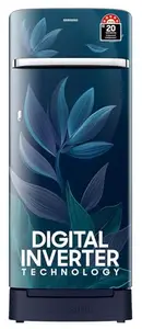 Samsung 215 L, 5 Star, Digital Inverter, Direct-Cool Single Door Refrigerator (RR23D2H359U/HL, Paradise Bloom Blue, Base Stand Drawer, 2024 Model)