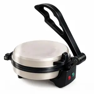 TURBOMAX TRI TURBOMAX Electric Roti Maker Machine with Double Indicator for Home | 900 Watt Non-Stick PTFE Coating Stainless Steel Automatic Chapati Maker Machine