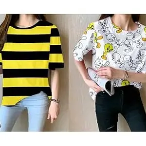 Trendy Women’s T-Shirt – Soft, Stylish, and Comfortable Tee for Everyday Fashion and Casual Wear Design No SH-P3515-S