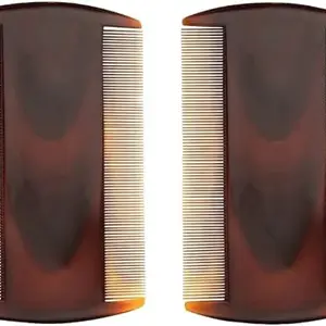 MICLAC 2PCS Plastic nit comb for lice eggs removal || Plastic lice comb (Multicolor)