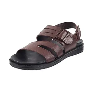 Metro Men Brown Leather Sandal UK/8 EU/42 (18-1603)