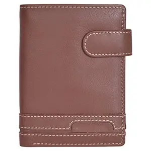 Leatherman Fashion LMN Genuine Brown Leather Unisex Wallet (3 Card Slots)