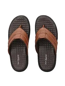 San Frissco Men's Sandal with Cushioned Footbed/Ultra Soft Lightweight Durable Chappal for Outdoor Use/Festive Ethnic Wear Wedding With Kurta - 11 (Tan)