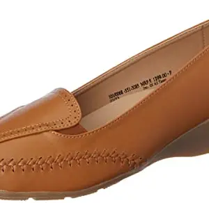Bata Women's Wedge Heel Ballerina - TAN (3 UK) (5513085)
