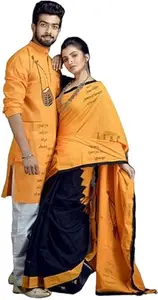 Kurtis for Men(Waschapa Ektara Applique Set-44) Black