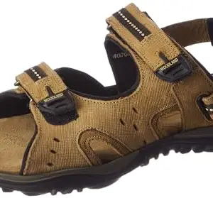 Woodland Men's Camel Leather Sandal-9 UK (43EU) (GD 2837118)
