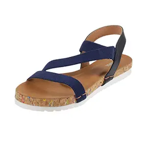Walkway Womens Synthetic Blue Navy Sandals (Size (5 UK (38 EU))