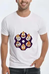 Unisex T Shirt White Colour Half Sleeves (in, Alpha, M, Regular, First)