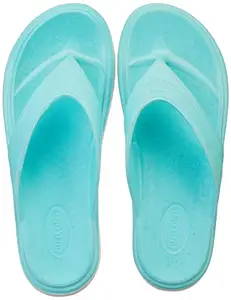 Welcome Women's Extra Soft Slippers with Cushion FootBed for Adult | Comfortable & Light Weight| Stylish & Anti-Skid| Waterproof & Everyday Flip Flops for Ladies/Girls, W-FLIPPER-AQUA_6