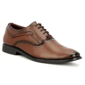LAUREL FASHION FEVER Men's Stylish and Comfortable Laceup Formal Shoes (539)(4-538-BRN-6) Brown