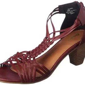 Bata Women's DELTA Fashion Sandals (7615917_MAROON_6 UK)