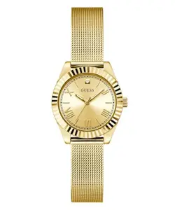 GUESS Mini Luna Champagne Round Dial Analog Women's Watch - GW0842L2