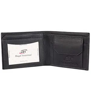 ROYAL INVENTION Tan Black Brown Leather Wallet for Men and Boy