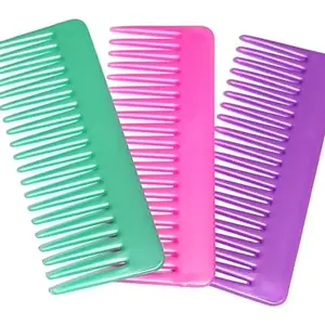 ZAUKY MULTICOLOR Hair Combs Set of 3 Bath Comb Shampoo Comb for Men and Women