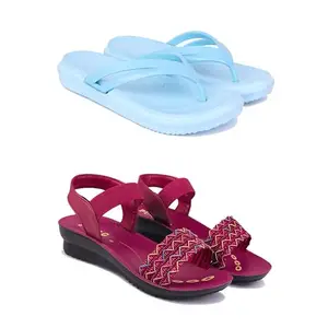 Women's Comfortable Sandal,Casual Lightweight Sandal for Everyday Wear | (COMBO-2)-1976-1934-7-EURO-38