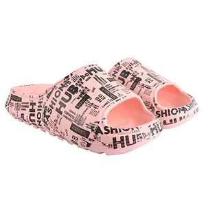 BEONZA Women Stylish Designer Slides Flip Flops Slippers Rose Gold