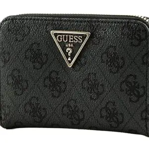Guess Laurel PU Zipper Closure Casual Women's Multi Utility Pouch (COAL-SMALL)