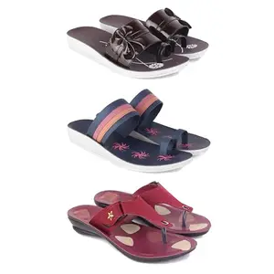 Women's Comfortable Sandal,Casual Lightweight Sandal for Everyday Wear | CL-(COMBO-3)-1987-1991-1974-5