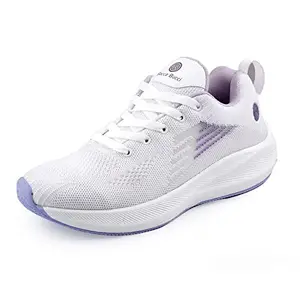 Bacca Bucci® Prowl Women's High-Performance Running and Training Shoes with Rebounce Outsole and Memory Cushion Footbed-White:Purple, Size UK37