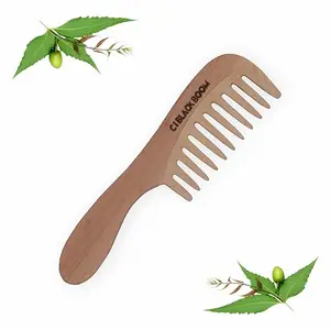 C I Black Boom Neem Wooden Hair Comb Healthy Haircare For Men & Women | (Set of 4 - Co7)