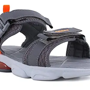 SPARX Men SS-543 Grey Orange Floater Sandals (Size - 8)