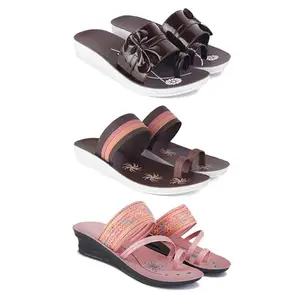 Women's Comfortable Sandal,Casual Lightweight Sandal for Everyday Wear | CL-(COMBO-3)-1987-1990-1950-5