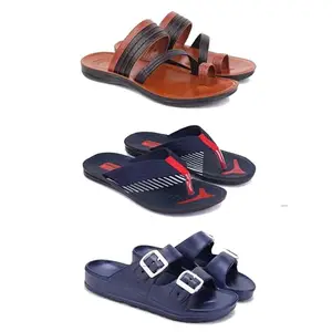 DRACKFOOT Men's Sandals | Lightweight Wear| Stylish & Easy to Wear For Men's GRT-SAN-(3-COMBO)-3151-3130-3121-9